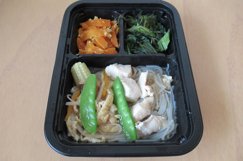 夕食ネット・シンプルミール3食コース・鶏肉と野菜あんかけセット